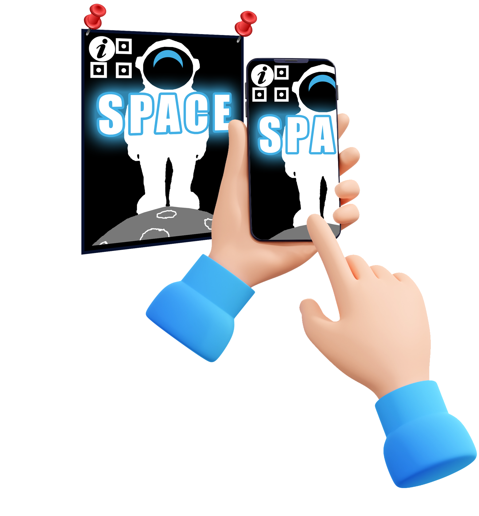 AR space poster experience